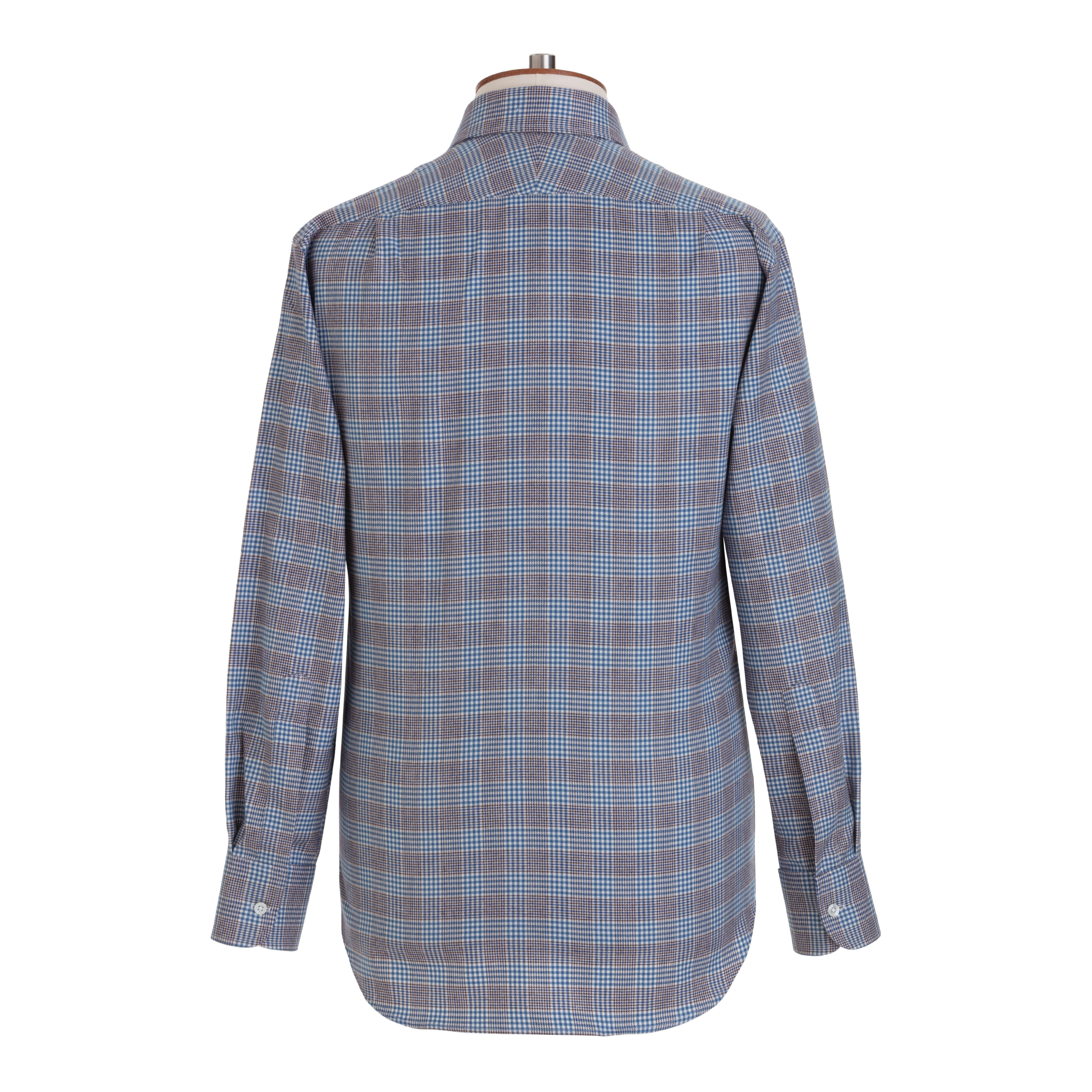 Blue/Brown P.O.W Check Brushed Cotton Shirt