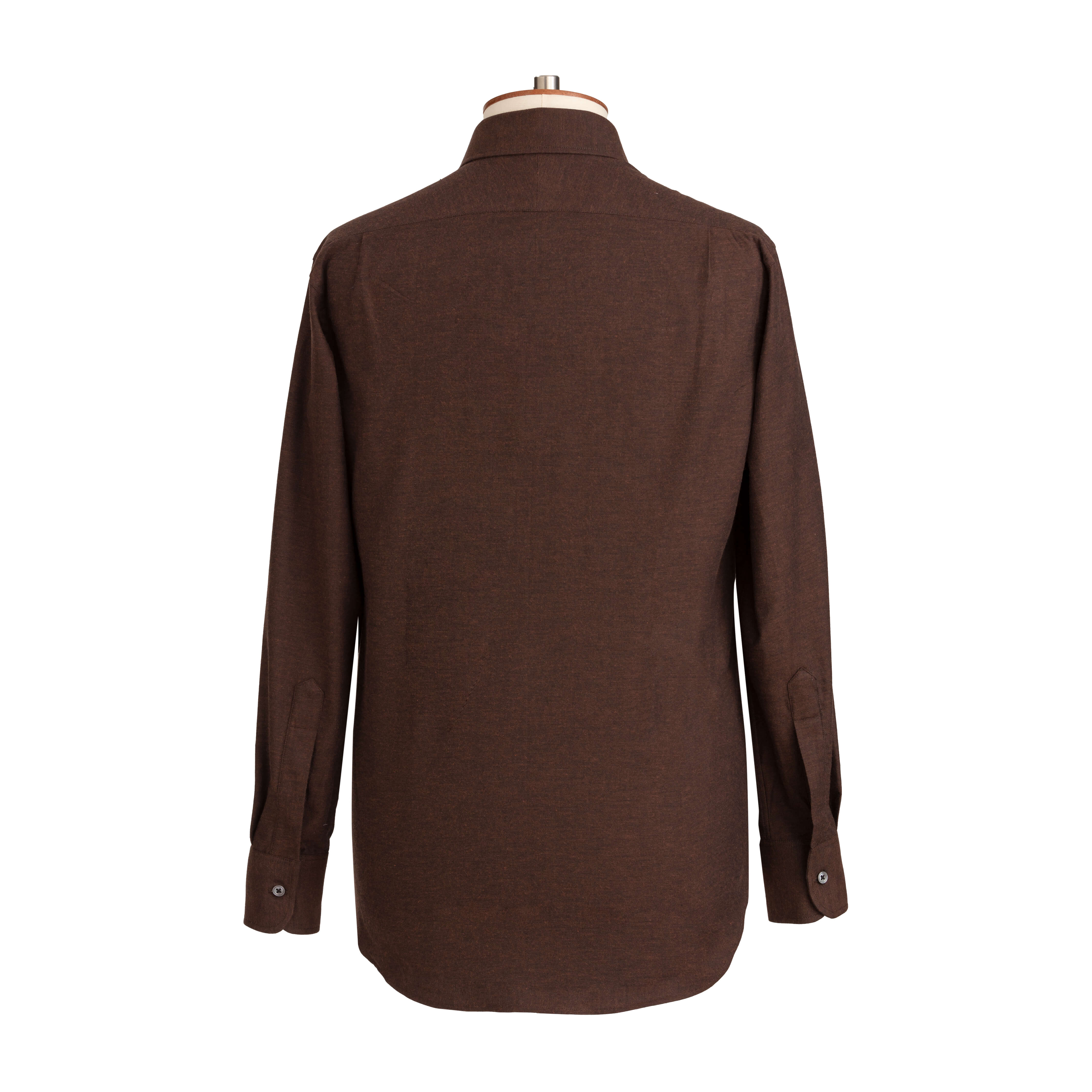 Chocolate Brushed Cotton Shirt