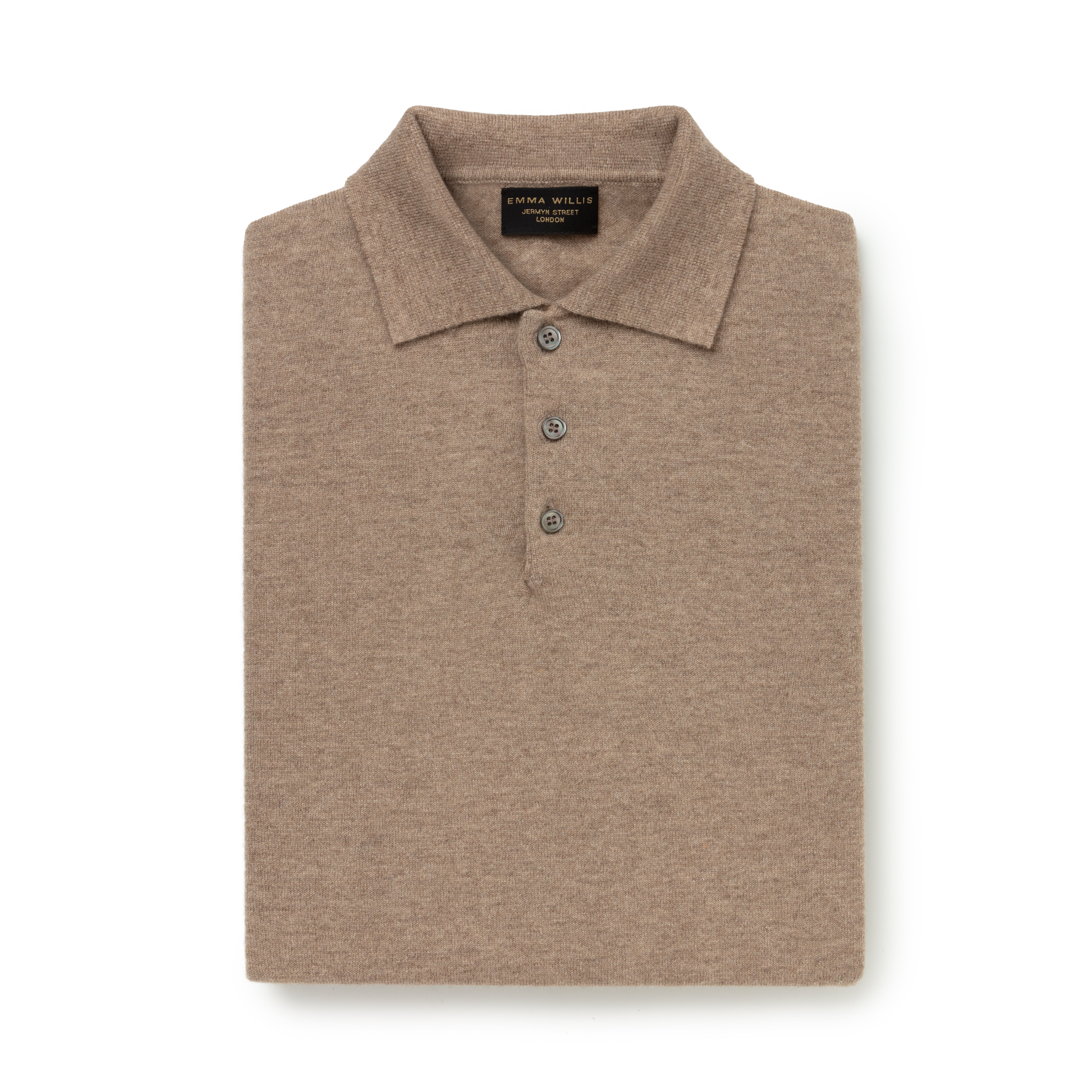 Stone Cashmere Polo