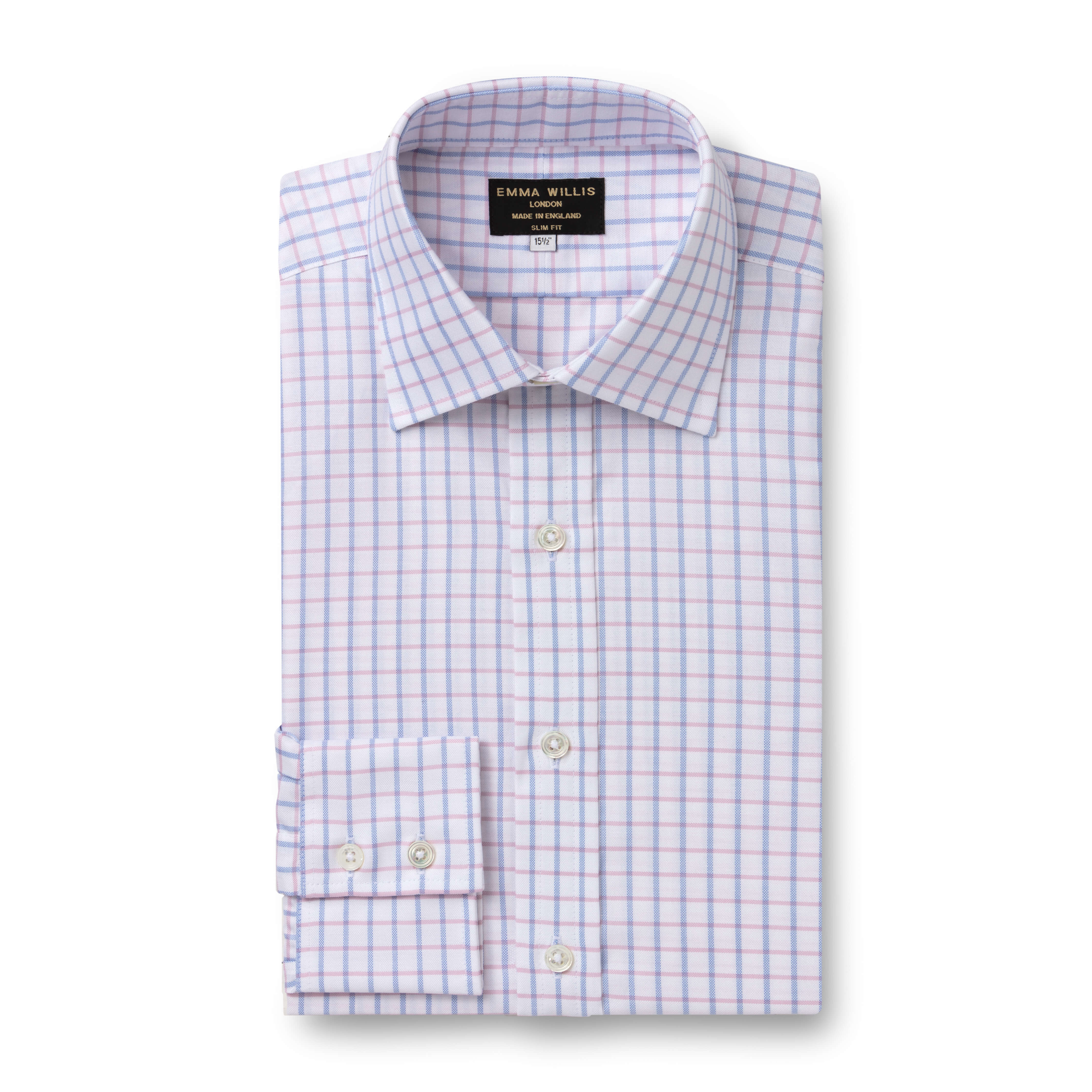 Pink/Sky Oxford Check Shirt