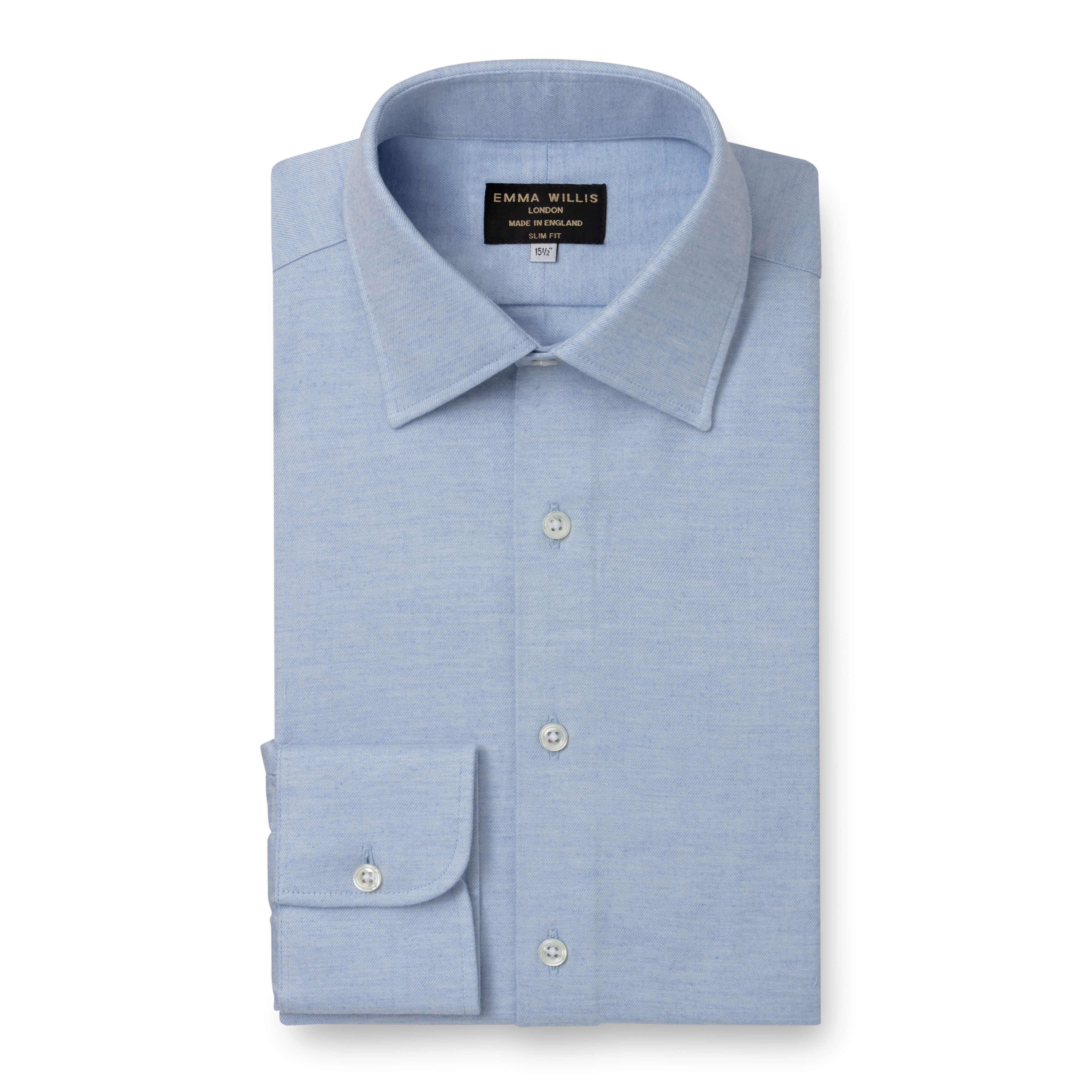 Plain Sky Brushed Cotton Shirt