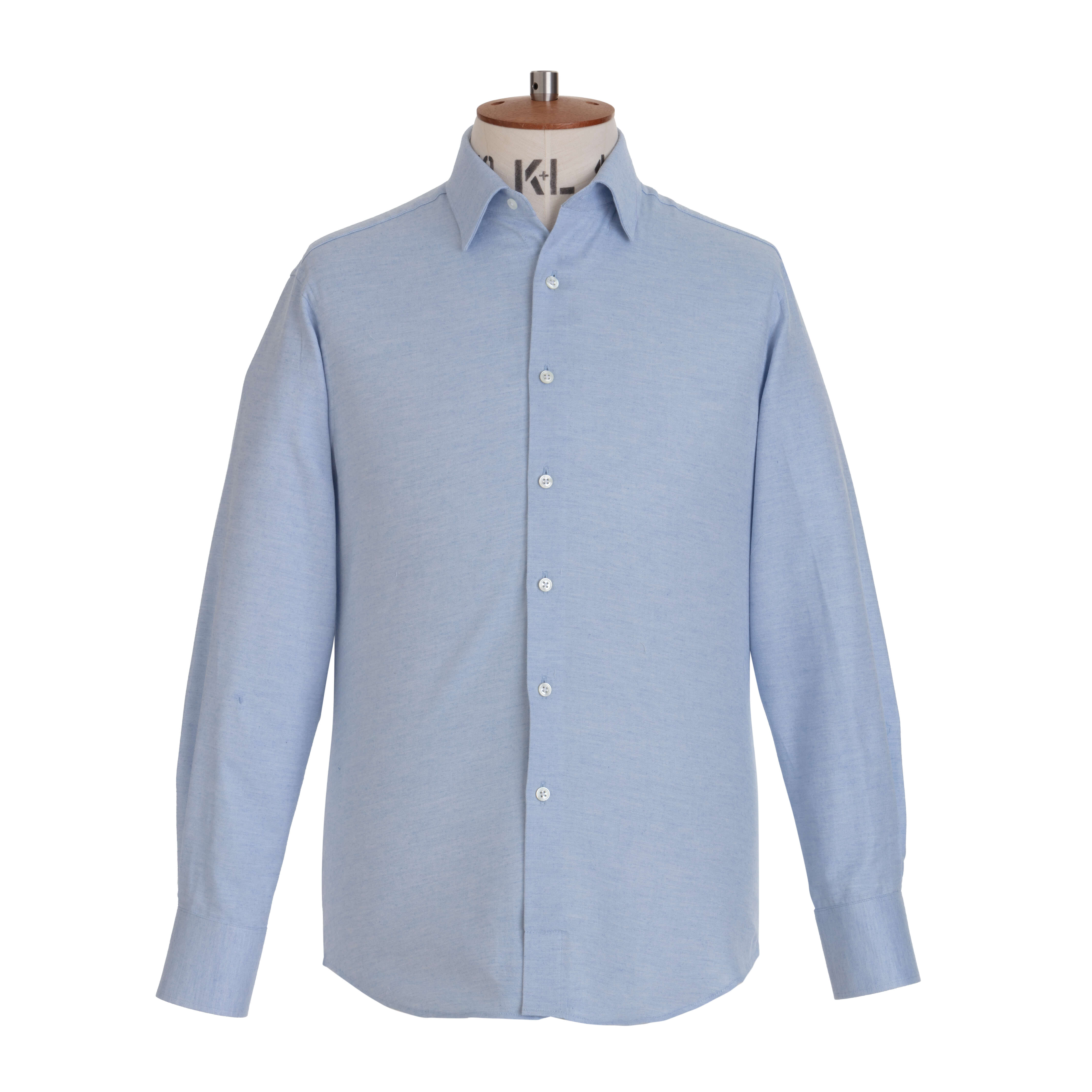 Plain Sky Brushed Cotton Shirt