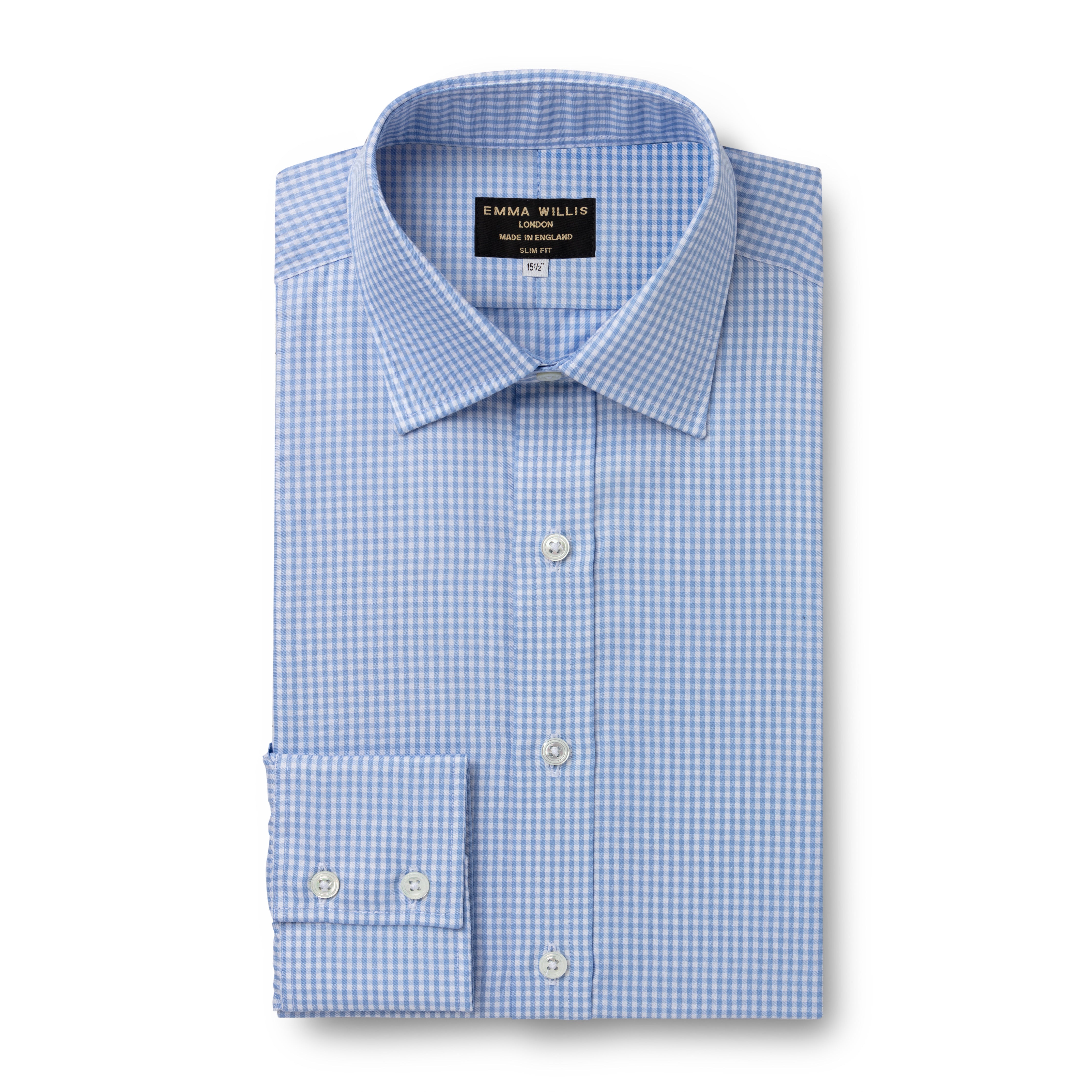 Sky Gingham Twill Soprano Shirt - Emma Willis